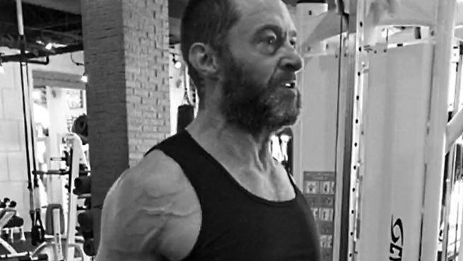 go to Hugh Jackman: Hanteln stemmen für Wolverine-Finale